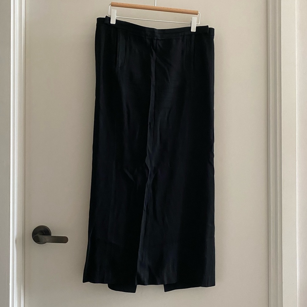 Ann Demeulemeester black slit midi skirt